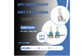 H11+HB3 Tompított + Távolsági csomagajánlat